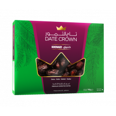 Datte Crown (Khenaizi) : Dattes bio Emiratis qualité supérieure, Boite 1 kg