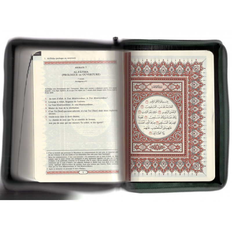 Le Coran (Arabe-Français) - Editions Sana - Format 16X11 Poche À Fermeture Éclaire - couverture MARON