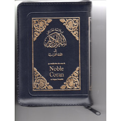 Le Coran (Français) - Editions Sana - Format 16X11 Poche À Fermeture Éclaire - couverture BLEU