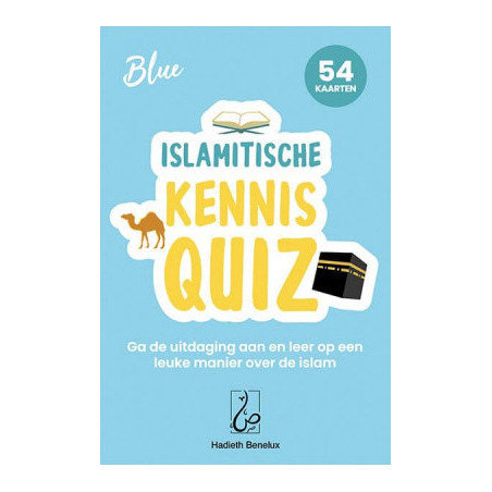Quiz Connaissance sur l'Islam - 54 Cartes - Hadieth Benelux (Bleu ciel)