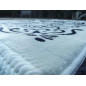 Thick & large size prayer rug - WHITE background & BLACK pattern