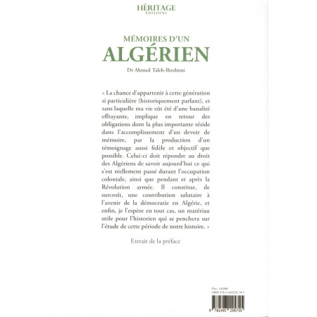 Mémoires d'un algérien, d'Ahmed Taleb-Ibrahimi (1)