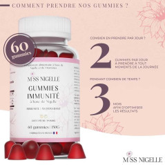 Miss Nigelle: Gummies Immunité Vegan avec goût pêche/pomm