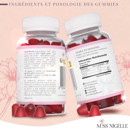 Gummies Immunité à la Nigelle et aux Vitamines - Miss Nigelle