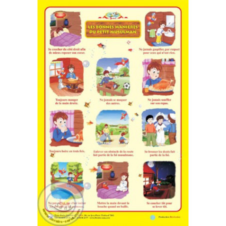Poster The good manners of the little Muslim (40X60cm)