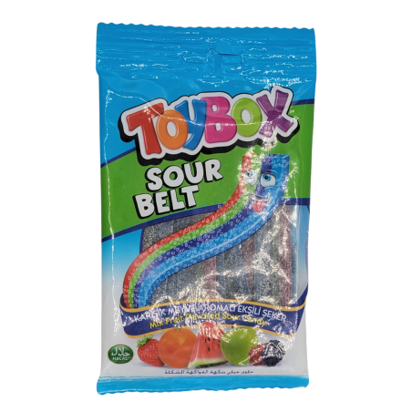 Bonbons Halal Acidulés aux Fruits - Toybox Sour Belt