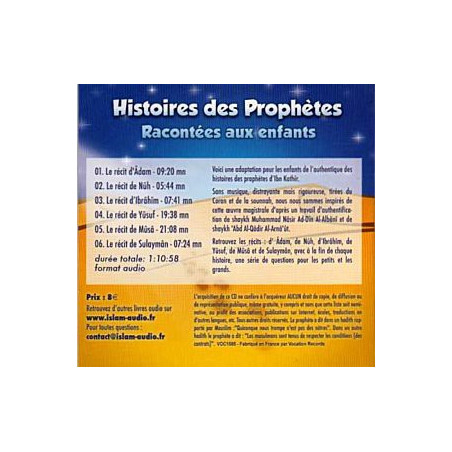 CD: Histoires des Prophètes racontée aux enfants - Volume 1