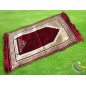 Luxury velvet prayer rug - carmine red color