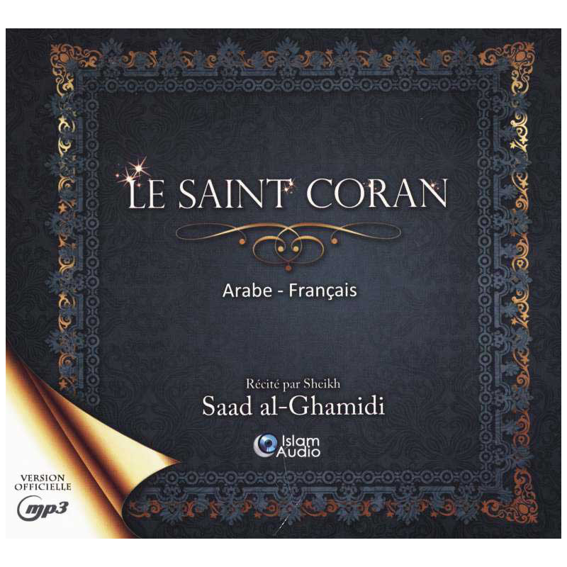 Cd-Mp3: Le Saint Coran Arabe-Français, Coffret 3 CD-MP3, Lecture Al ghamidi