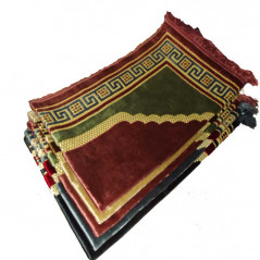 Luxury velvet prayer rug - salmon color