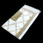 Tapis velours opalescent, couleur Or, Motif central "Kaaba"