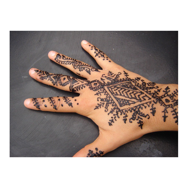 Ephemeral tattoo with henna template for hands (Lali)