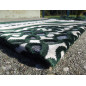 Velvet Prayer Rug - Geometric Outline - Fir Green Background Color