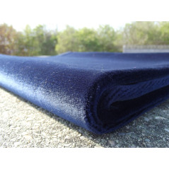 Plain Color Luxury Velvet Prayer Rug - NAVY BLUE