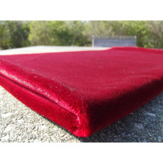 Plain color Luxury Velvet Prayer Rug - SPAIN RED