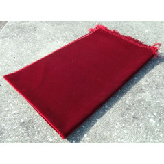 Solid Color Luxury Velvet Prayer Rug - SPAIN RED