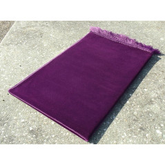 Plain Color Luxury Velvet Prayer Rug - PURPLE BYZANTIUM