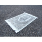 Thick & large size prayer rug - WHITE background & GRAY pattern