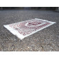 Thick & large size prayer rug - WHITE background & RED pattern