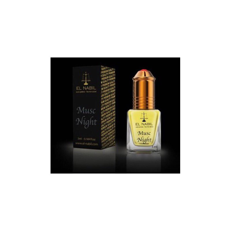 El Nabil Musc Night – Alcohol-free concentrated perfume for men – 5 ml roll-on bottle