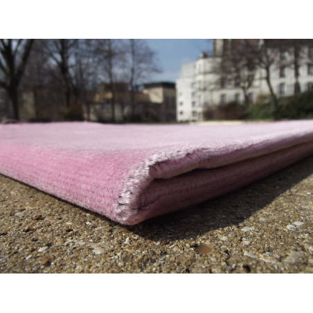 Luxury Velvet Prayer Rug Solid Pastel Color - ROSE PASTEL