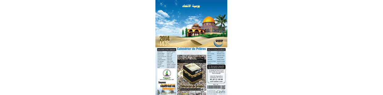 Calendar & Islamic Agenda on bookstore-sana.com